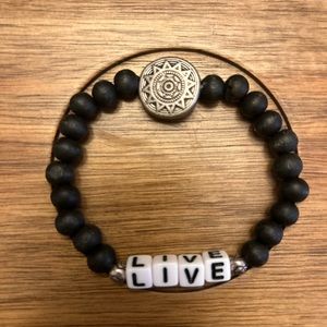 Letter bracelet- live - boho style